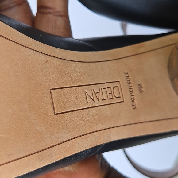 Deltan Black Heels Stylish Stilettos Block Heel Pump Sise 39 - Picture 9 of 12